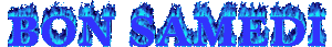 Gif animé Bon samedi bleu flamme